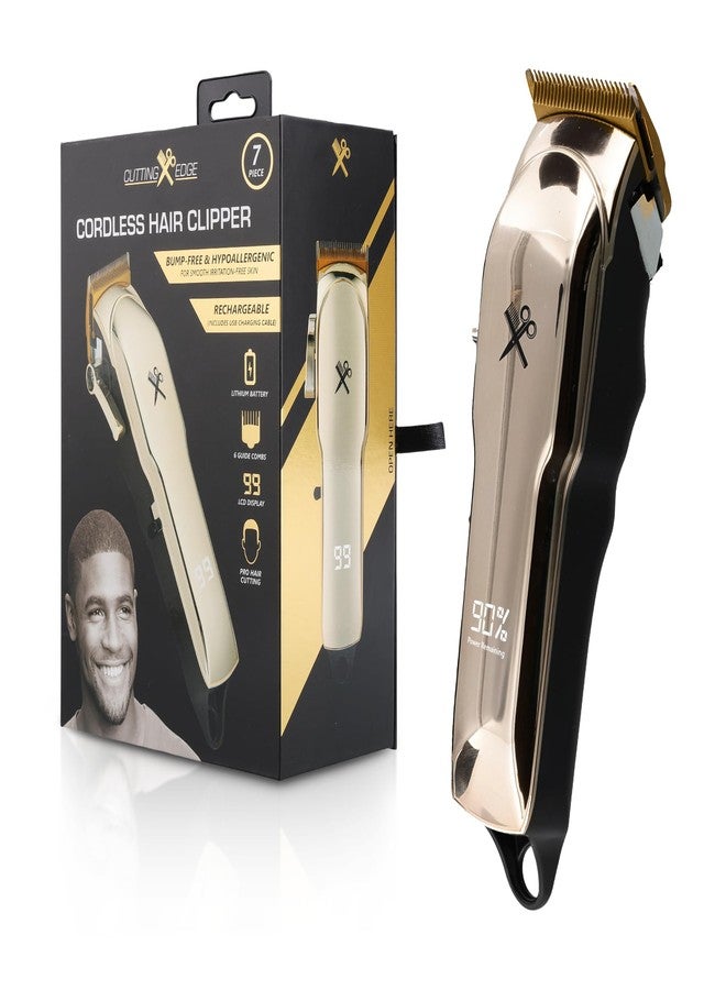 Cutting Edge Hair Clippers, Cordless Rechargeable Hair Clipper for Men & Women, Adjustable Taper, 6 Guide Combs, Hypoallergenic & Heat-Resistant Ceramic Blades, LCD Display, 90 Minute Run-Time - Image 1