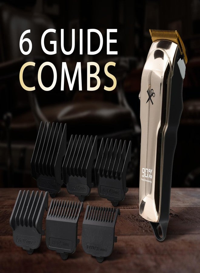 Cutting Edge Hair Clippers, Cordless Rechargeable Hair Clipper for Men & Women, Adjustable Taper, 6 Guide Combs, Hypoallergenic & Heat-Resistant Ceramic Blades, LCD Display, 90 Minute Run-Time - Image 5