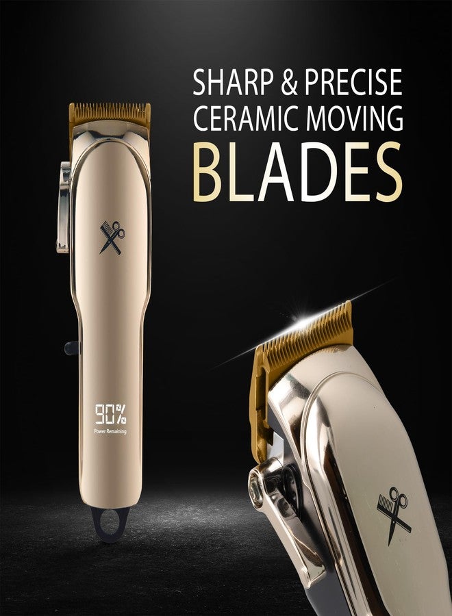 Cutting Edge Hair Clippers, Cordless Rechargeable Hair Clipper for Men & Women, Adjustable Taper, 6 Guide Combs, Hypoallergenic & Heat-Resistant Ceramic Blades, LCD Display, 90 Minute Run-Time - Image 3