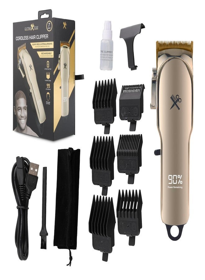 Cutting Edge Hair Clippers, Cordless Rechargeable Hair Clipper for Men & Women, Adjustable Taper, 6 Guide Combs, Hypoallergenic & Heat-Resistant Ceramic Blades, LCD Display, 90 Minute Run-Time - Image 2