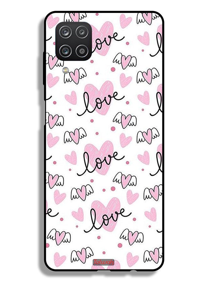 Tolwak Samsung Galaxy M12 Protective Case Cover Love And Heart Art Pattern - Image 1