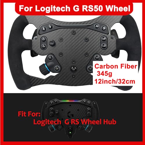 Obokidlyamor F1 Formula Real Carbon Fiber Wheel Mod For Logitech G PRO SIM Racing Wheel Replace Supper lightweight Compatible with Logitech G RS RS50 System Hub Shifter With Suede Grip - Image 3