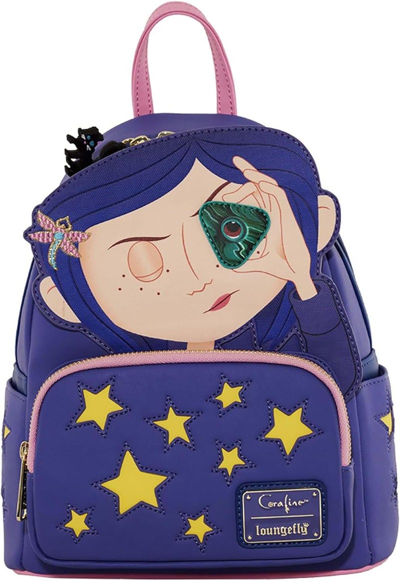 Loungefly Loungefly Coraline Stars Double Strap Mini Backpack - Image 5