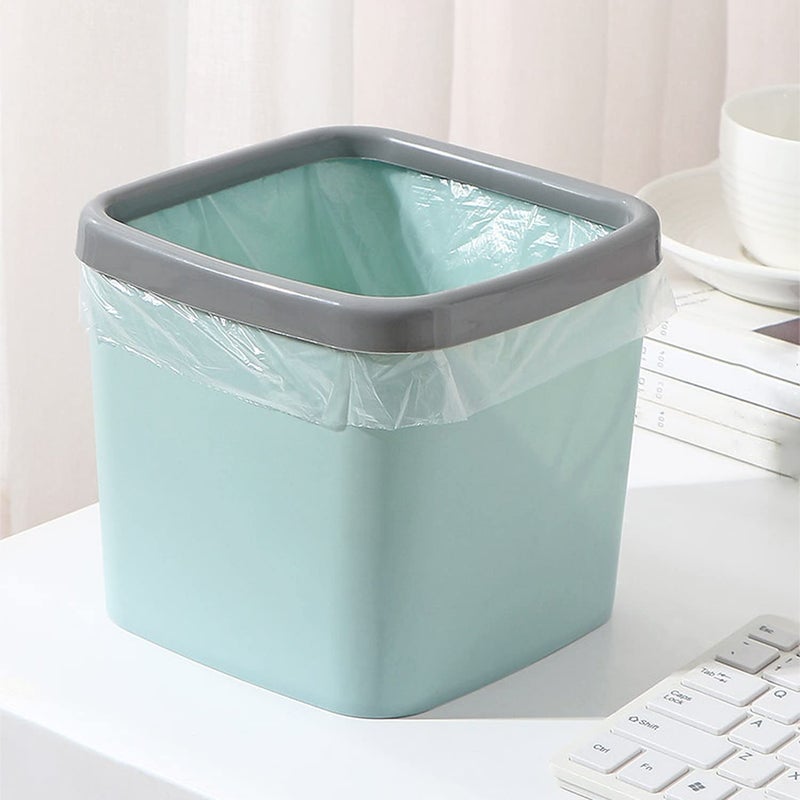wolpin wolpin Plastic Table Open-Top Dustbin Small Size For Desktop, Study Table, Bedroom, Bathroom, Office Mini Portable Waste Bin For Kitchen (16 X 18 X 20.5 Cm) Blue  - Image 5