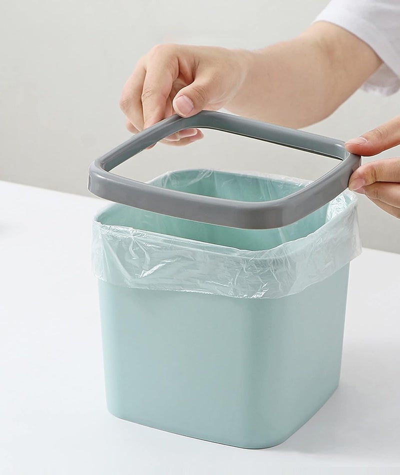wolpin wolpin Plastic Table Open-Top Dustbin Small Size For Desktop, Study Table, Bedroom, Bathroom, Office Mini Portable Waste Bin For Kitchen (16 X 18 X 20.5 Cm) Blue  - Image 1