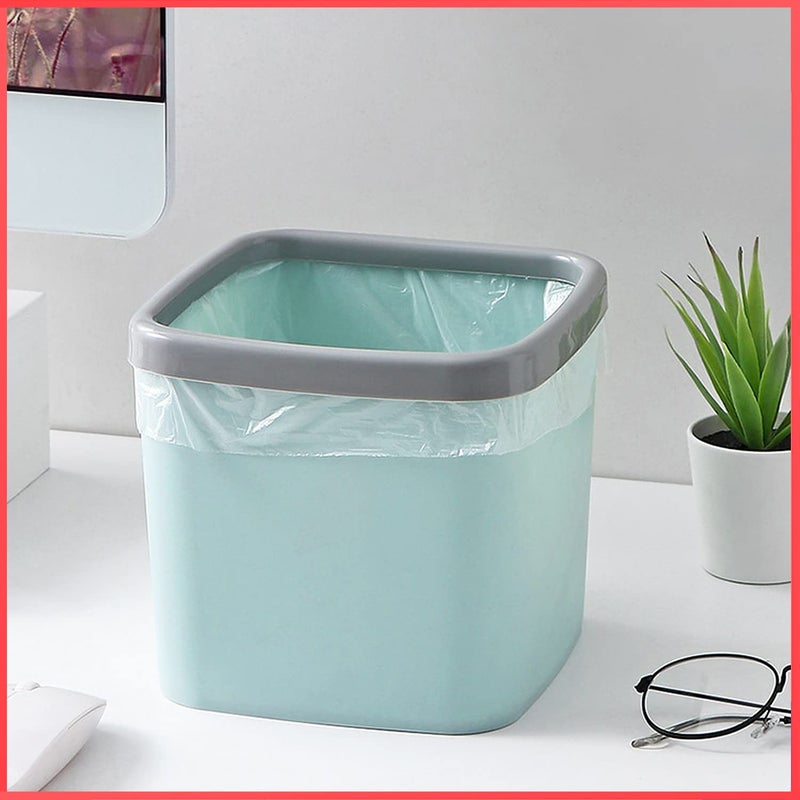 wolpin wolpin Plastic Table Open-Top Dustbin Small Size For Desktop, Study Table, Bedroom, Bathroom, Office Mini Portable Waste Bin For Kitchen (16 X 18 X 20.5 Cm) Blue  - Image 2