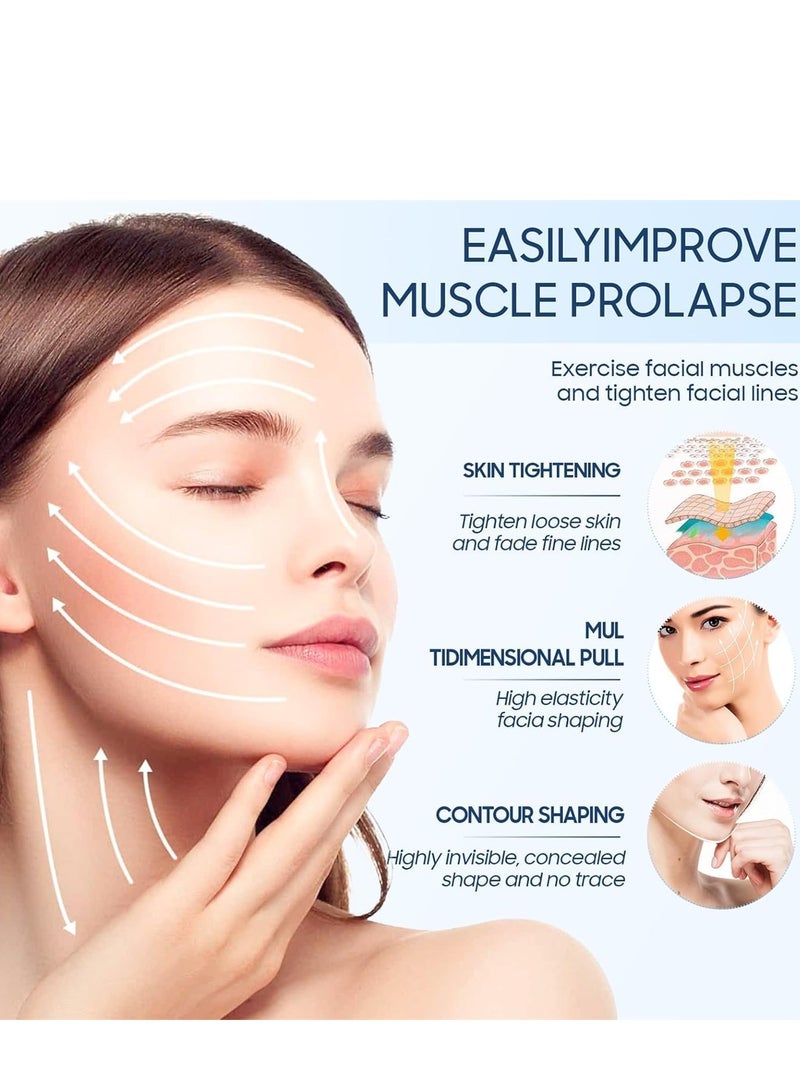 EELHOE Face Lift Tape, Invisible Lift Face Tape, Instant Face Tape for Wrinkled Sagging Skin, Hide Double Chin, Smooth Facial Wrinkles, Instantly Lift V-Shaped Face 60pcs - Image 2