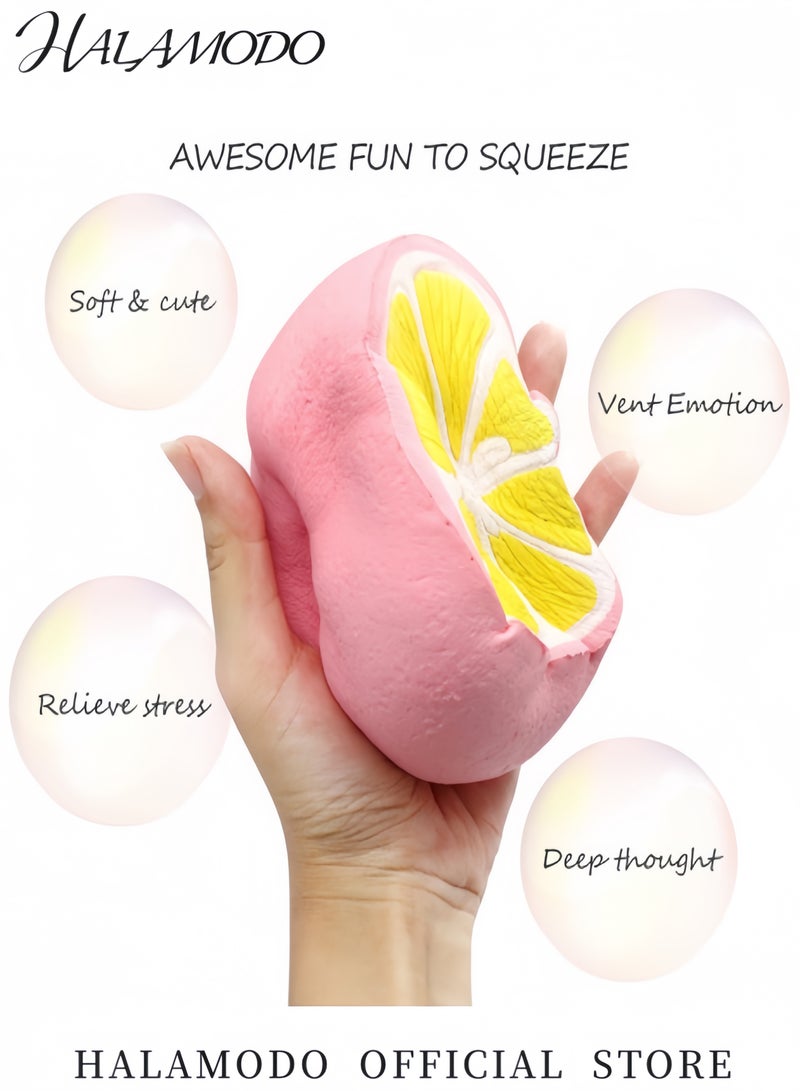 هالامودو ألعاب سكويشيز جامبو فيدجيت ناعمة بطيئة الارتفاع معطرة بفاكهة كبيرة لتخفيف التوتر ألعاب أطفال دعائم تزيينية للأطفال والكبار - Image 2