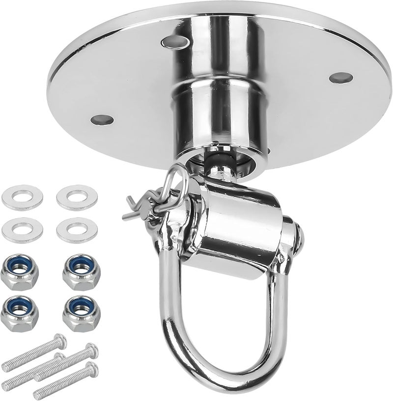 BOXERPOINT Speed Bag Swivel Kit - Small, Silver - Complete Mounting Hardware for Speed Bag Mount - Smooth 360-Degree Rotation for Boxing Equipment - Home and Gym Equipment - Image 1