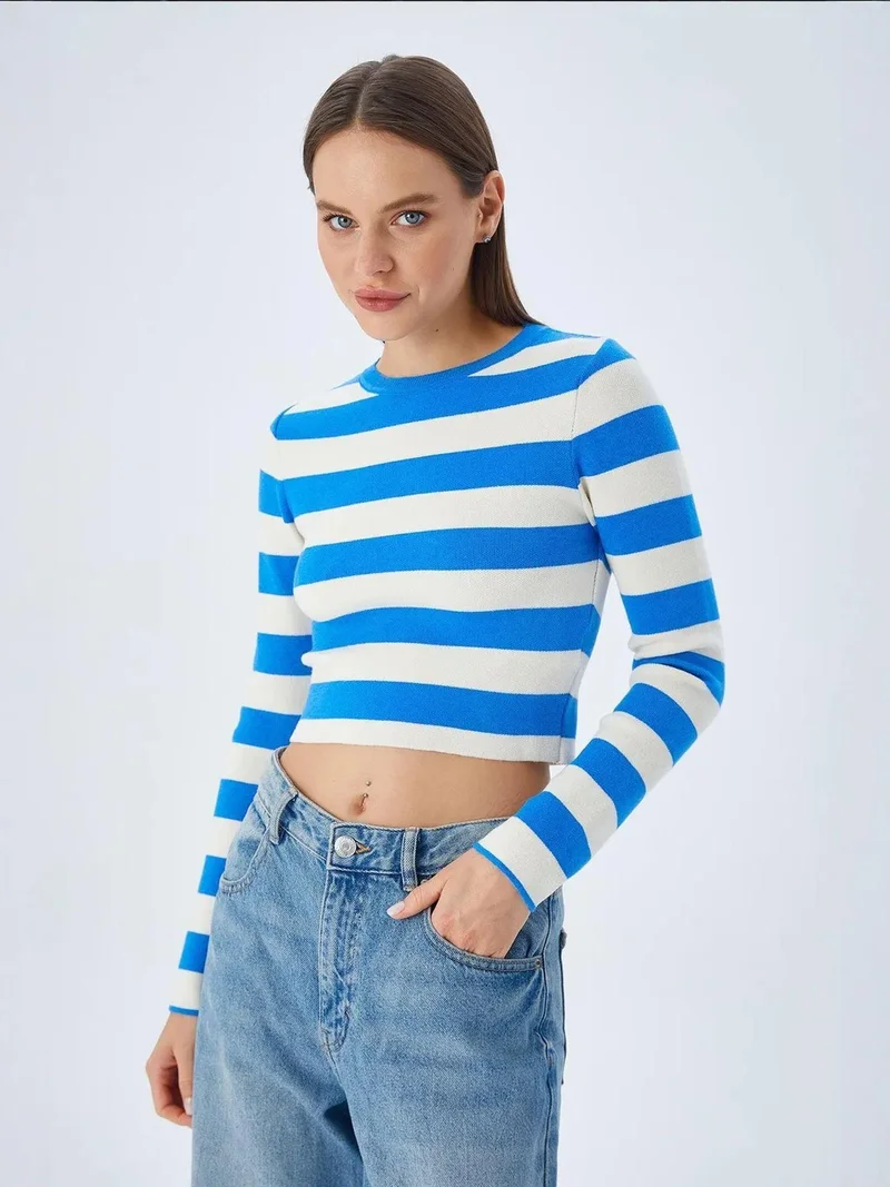 MixRay Mixray Striped Knit Sweater
