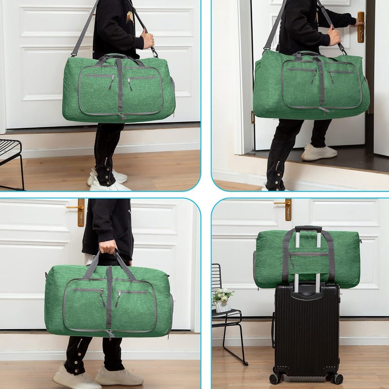Vomgomfom Travel Duffle Bag for Men, 65L Foldable Travel Duffel Bag with Shoes Compartment Overnight Bag for Men Women Waterproof & Tear Resistant - Image 5