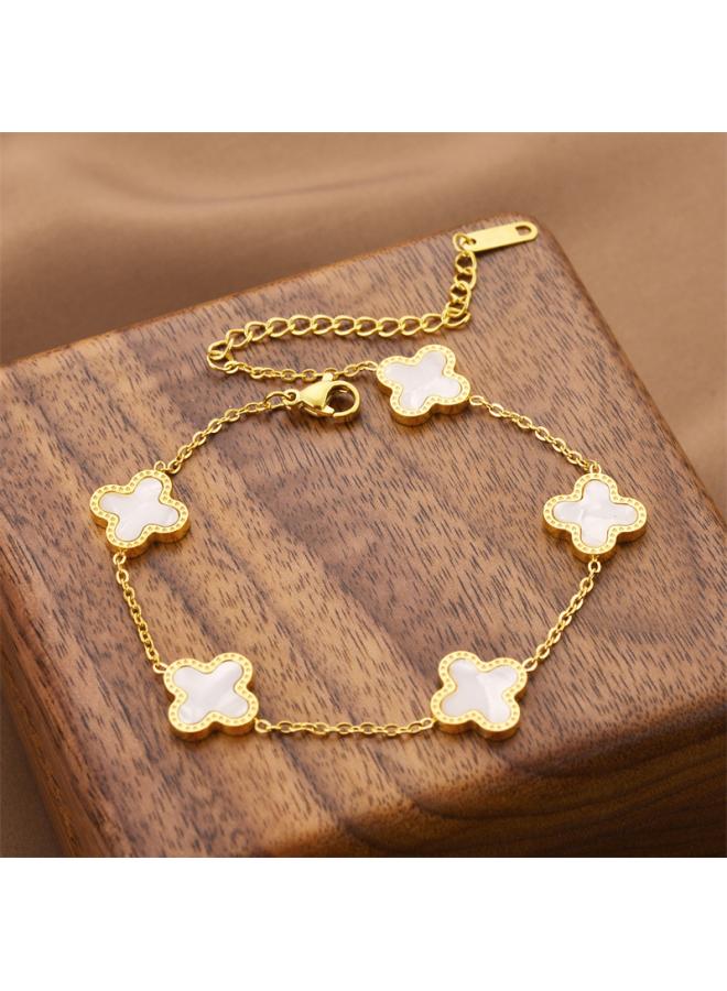 European And American Jewelry All-match Titanium Steel Bracelet Korean Bohemian Elegant Titanium Steel Non-fading Bracelet Female Jewelry