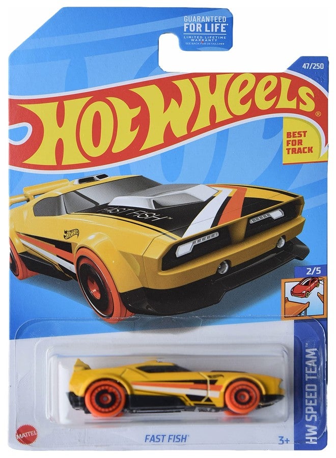 Hot Wheels Fast Fish, Speed Team 2/5 [Yellow] - Image 2