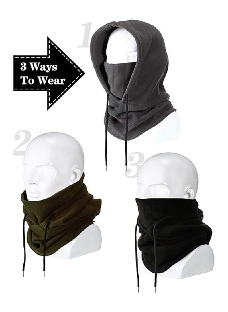 KASTWAVE Thermal Fleece Hats - 2-Pack Perfect for Riding, Skiing, and Sports. Stay Warm and Stylish with this Heavyweight Winter Fleece Balaclava and Neck Wrap Combo. One Size Fits All - Image 3