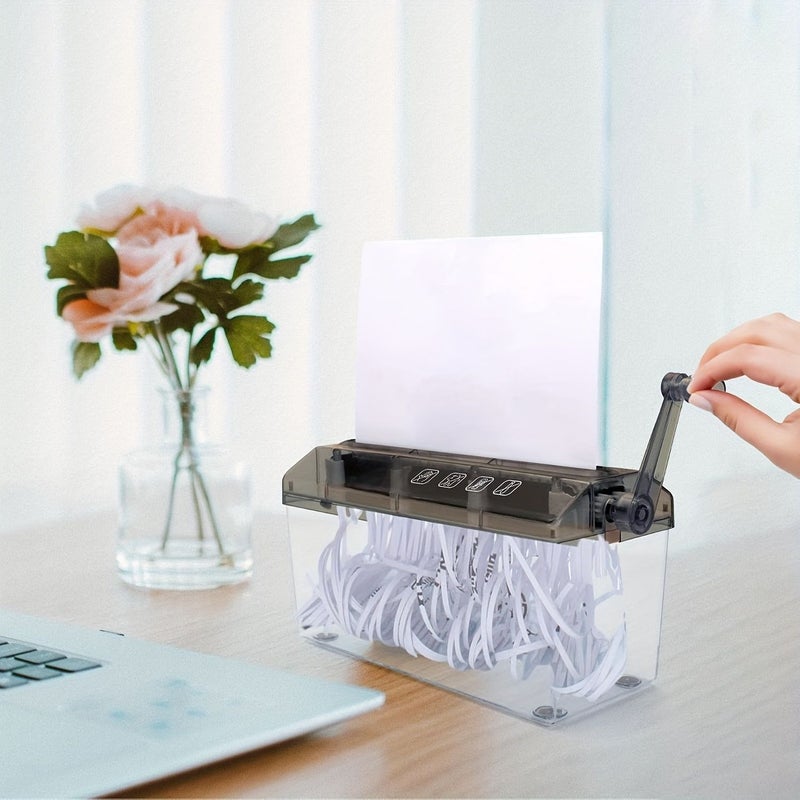 Portable A4 Manual Shredder Desktop Cutter for Home Office Documents - Image 4