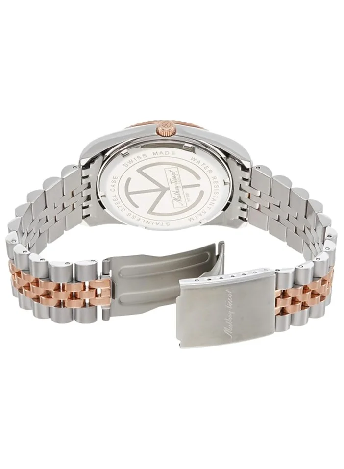 Mathey-Tissot Mathy III Quartz White Dial Two-tone Men's Watch - H810RA