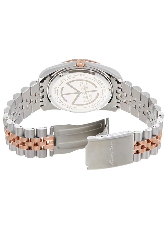 Mathey-Tissot Mathy III Quartz White Dial Two-tone Men's Watch - H810RA  - Image 2