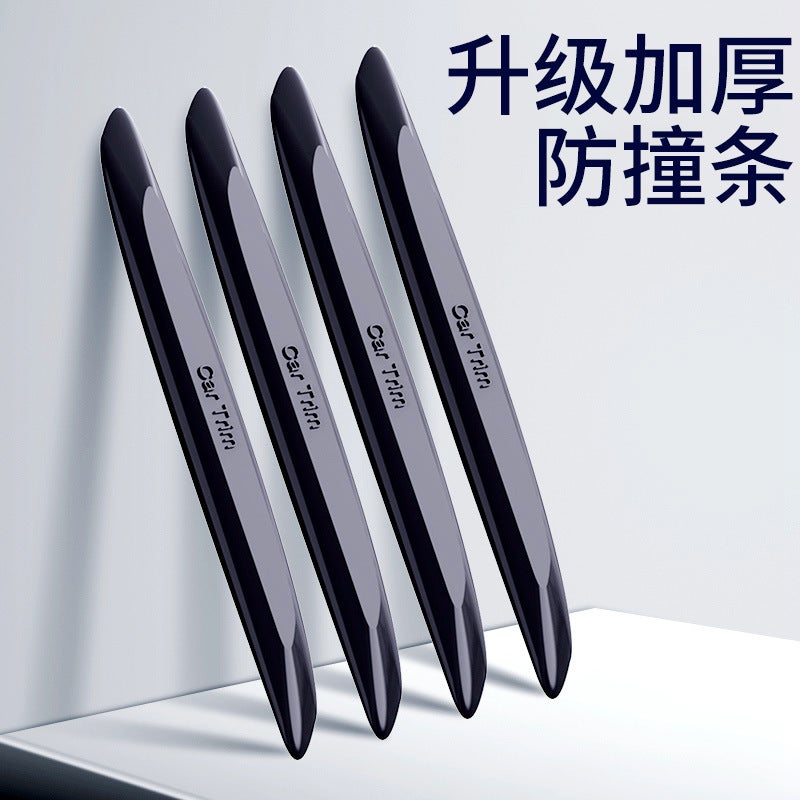 Car Door Bumper Strip Transparent Silicone Handle Protective Cover Decorative Sticker Rear Bumper Rearview Mirror Protective Strip Thickened Pu - Image 2