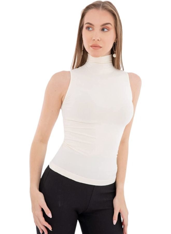Carina T-shirt with collar and sleeveless  - Image 1