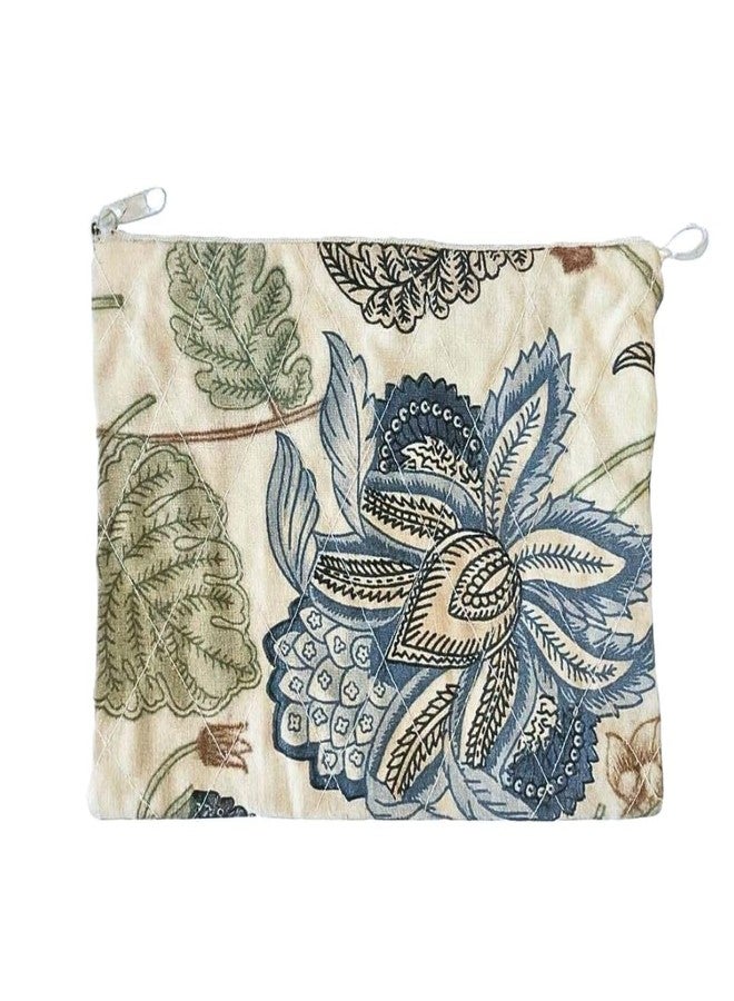Shunyam Cosmetic Bag for Women & Men | Block Printed Makeup & Toiletry Pouch with Hanging Loop | Spacious Zip Storage, Cotton Lining | Multicolor, 9 × 4 Inches - Image 1