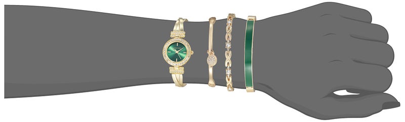 Anne Klein Women's Premium Crystal Accented Bangle Watch and Bracelet Set, AK/2238 - Image 4