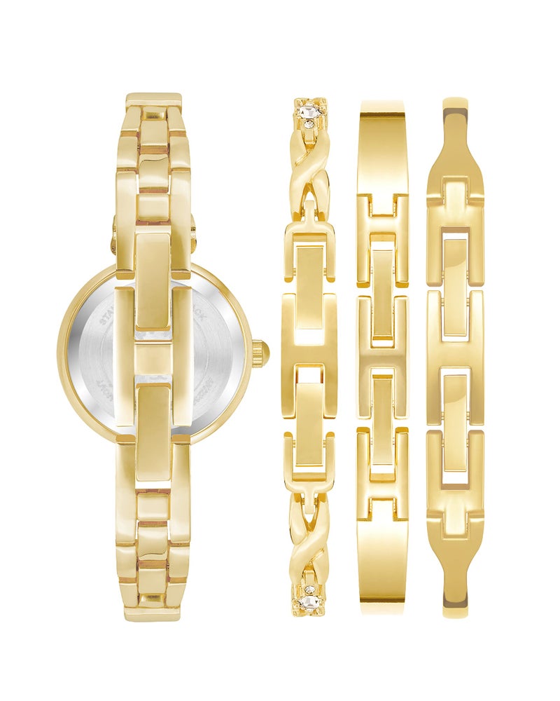 Anne Klein Women's Premium Crystal Accented Bangle Watch and Bracelet Set, AK/2238 - Image 3