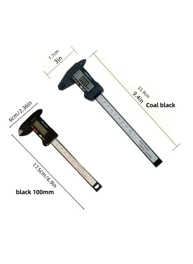 Coal Black Digital Caliper Large Screen Display Precise Measuring Tool 1pc - Image 5