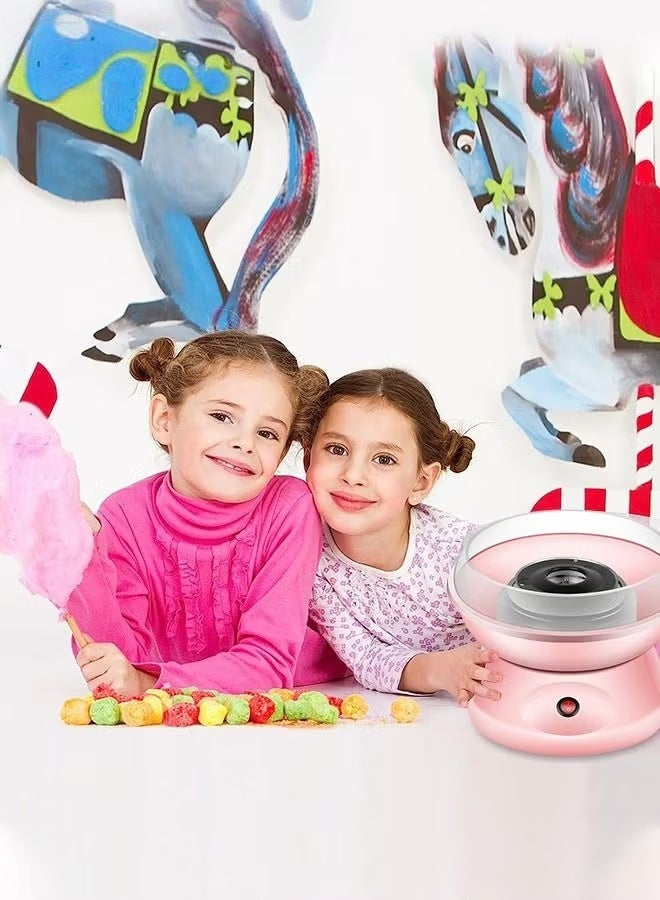 آلة الحلوى القطنية,صانع الحلوى القطنية المحمولة,آلة مارشمالو DIY مع لوحة كبيرة مقاومة للرش للمنزل سينما عيد ميلاد العائلة - Image 4