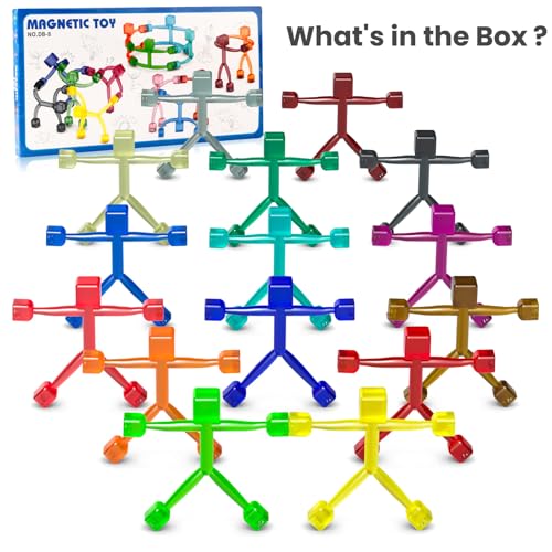 BBnote 15PCS Magnetic Figures Toys for Kids Fidget Travel Toy for Boys Girls Ages 3 Year Old Magnet Figure for Toddlers Christmas Stocking Stuffers and Easter Gifts for Kid Adults - Image 5