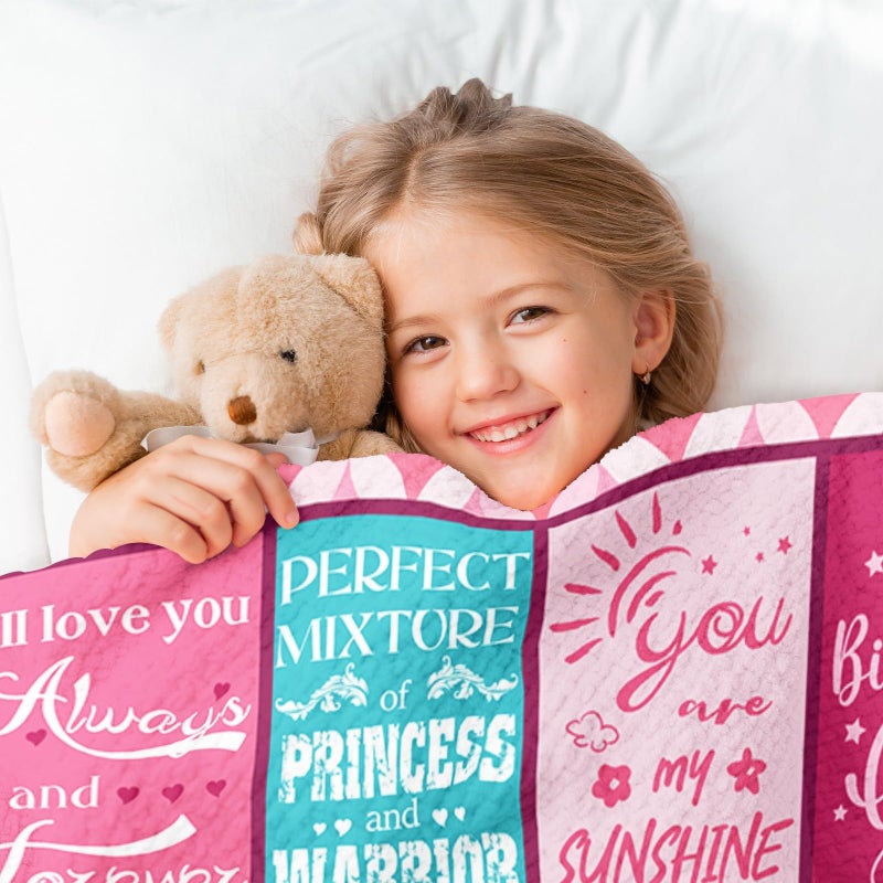 Lavua 9 Year Old Girl Birthday Gifts - Birthday Gift for 9 Years Old Girl - 9th Birthday Decorations for Girls Daughter Granddaughter Niece - 9-Year-Old Girls Gift - 9th Blanket 50"X60" - Image 4