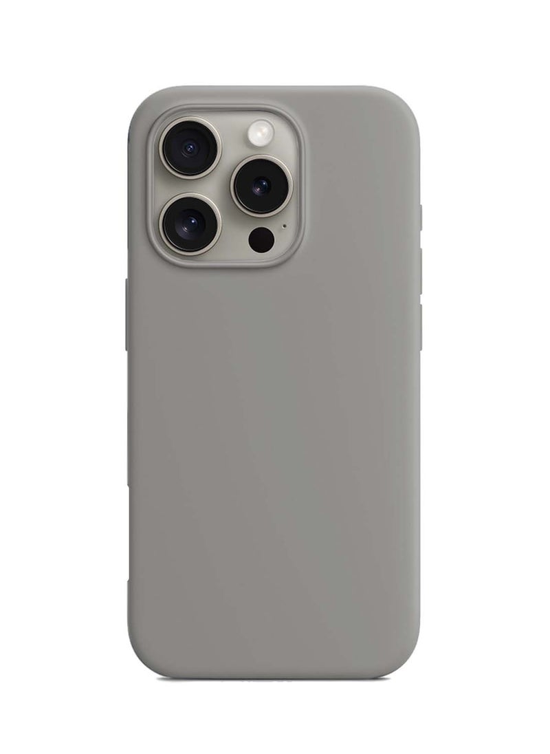 Wtech - Apple iPhone 16 Pro Max 2024 Premium Liquid Silicone Case Cover - Grey - Image 1