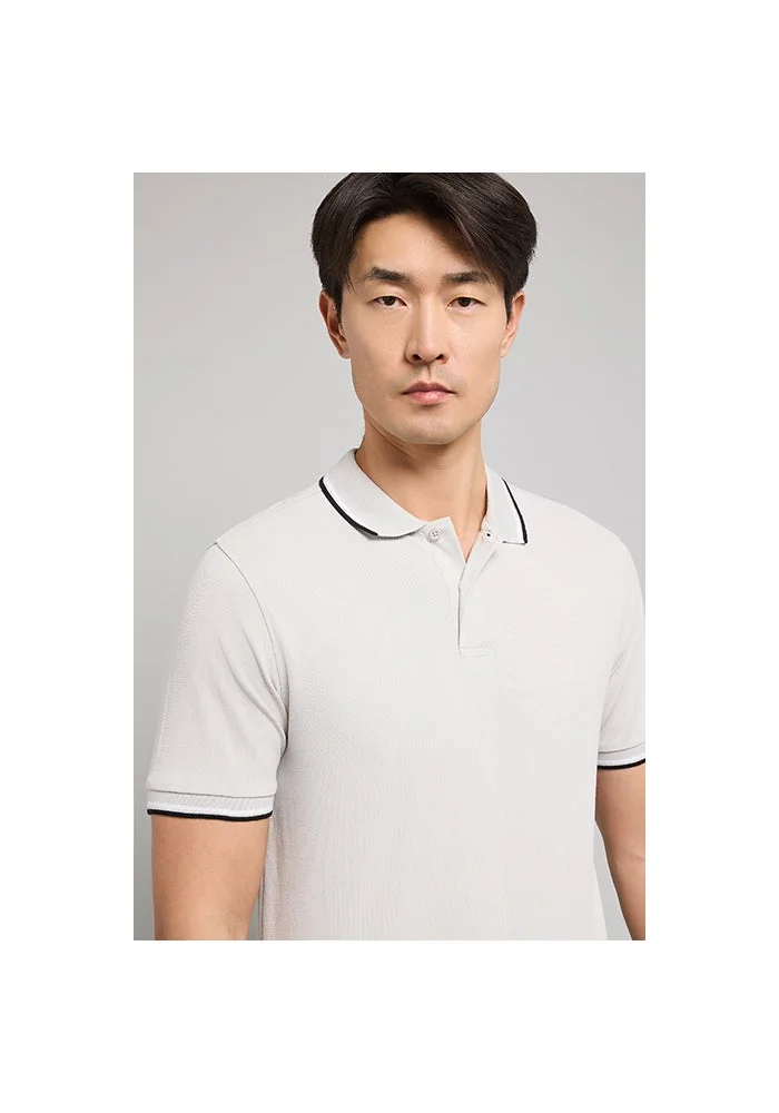 أر أند بي Tipping Detail Polo T-Shirt with Short Sleeves