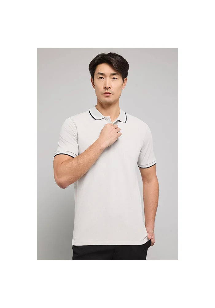 أر أند بي Tipping Detail Polo T-Shirt with Short Sleeves