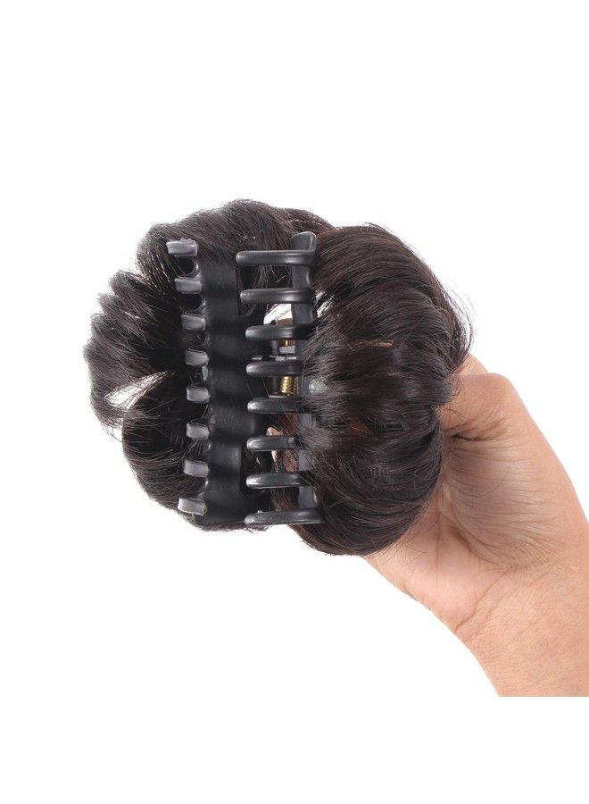 Honbon Artificial Juda With Clutcher Hair Accessories For Women; Black Synthetic Bun Clutcher 1Pcs - Image 5
