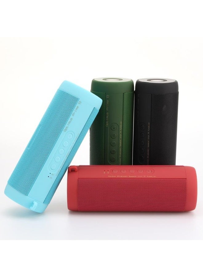 HuHa T2 Car Cylindrical Small Speaker with Flashlight Desktop Bluetooth 4.0 Wireless Speaker(Green) - Image 2