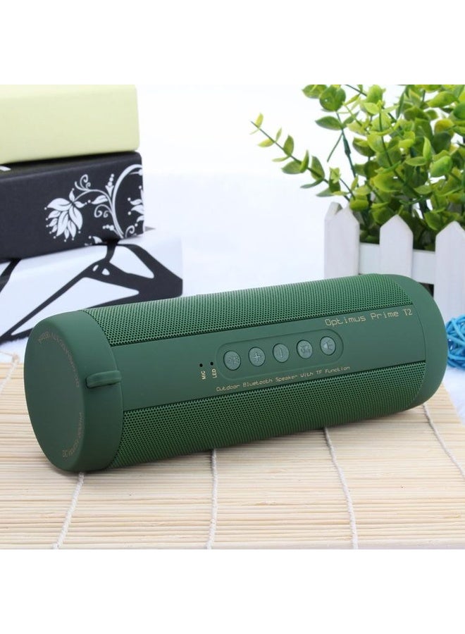 HuHa T2 Car Cylindrical Small Speaker with Flashlight Desktop Bluetooth 4.0 Wireless Speaker(Green) - Image 1
