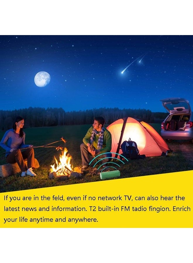 HuHa T2 Car Cylindrical Small Speaker with Flashlight Desktop Bluetooth 4.0 Wireless Speaker(Green) - Image 5