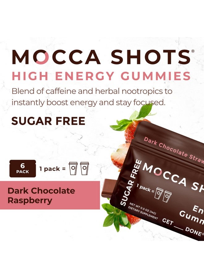 SGC Highest Concentration 100mg Caffeine per Gummy, 2 Gummies per Pack, 6-Pack Mocca Shots Sugar-Free Strawberry Plant-Based nootropic Instant Energy with Ginkgo biloba, Theobromine. - Image 3