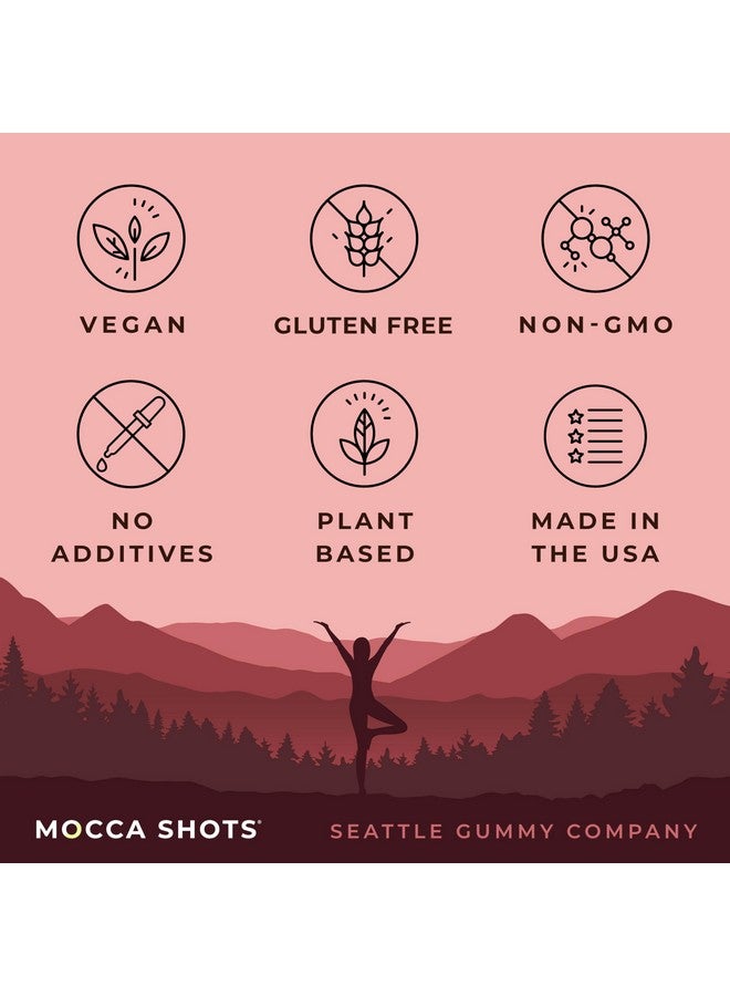 SGC Highest Concentration 100mg Caffeine per Gummy, 2 Gummies per Pack, 6-Pack Mocca Shots Sugar-Free Strawberry Plant-Based nootropic Instant Energy with Ginkgo biloba, Theobromine. - Image 4