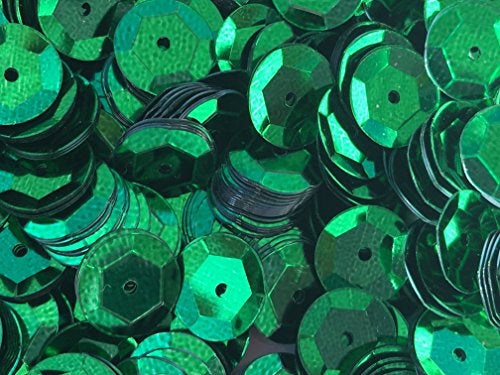 Golden Leaf Sequins 8mm 800/Pkg Emerald Green - Image 1