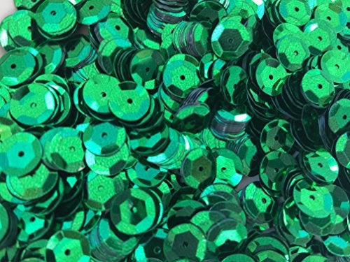 Golden Leaf Sequins 8mm 800/Pkg Emerald Green - Image 2