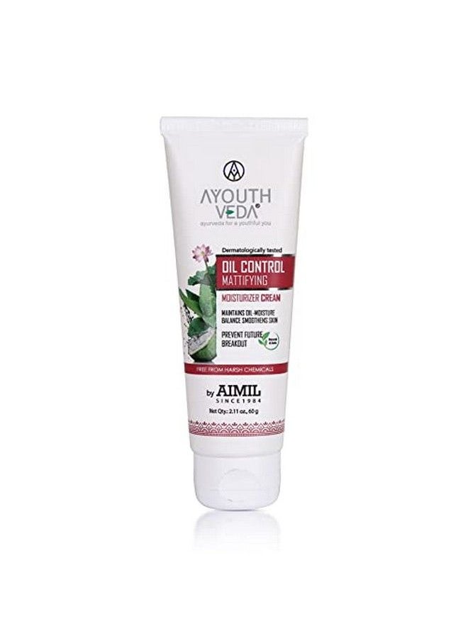 AYOUTHVEDA - Oil Control Mattifying Moisturizer Cream Maintain Oil Moisture Prevents Future Breakouts Balance Smoothens Skin 60 Gm (Pack Of 1) - Image 1