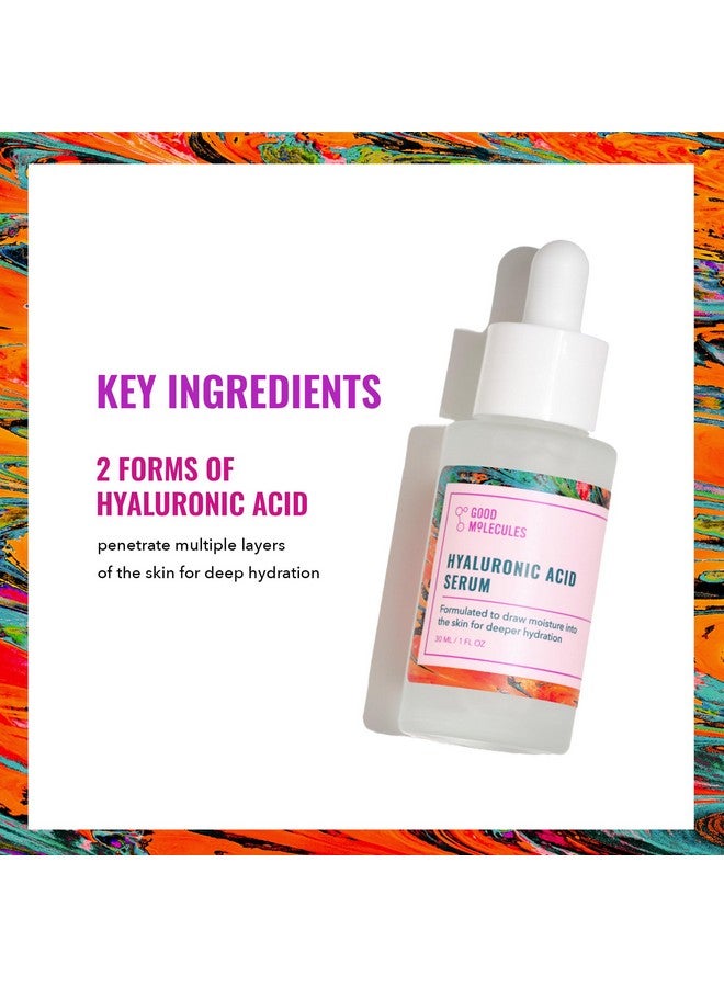 سيروم حمض الهيالورونيك من جود موليكلز - تركيبة مرطبة غير دهنية لترطيب البشرة وإضفاء مظهر ممتلئ - 1% حمض الهيالورونيك، مضاد للشيخوخة، للعناية بالبشرة على الوجه، مصنوع من الماء - Image 3