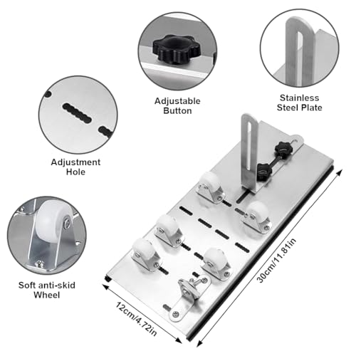 Serplex® 12Pcs Glass Bottle Cutter Tool Kit for DIY Craft, Stainless Steel Glass Cutting Device with Adjustable Design, DIY Glass Cutter for Bottles, Beer & Wine Bottle Cutter Tool for Round Bottle - Image 2