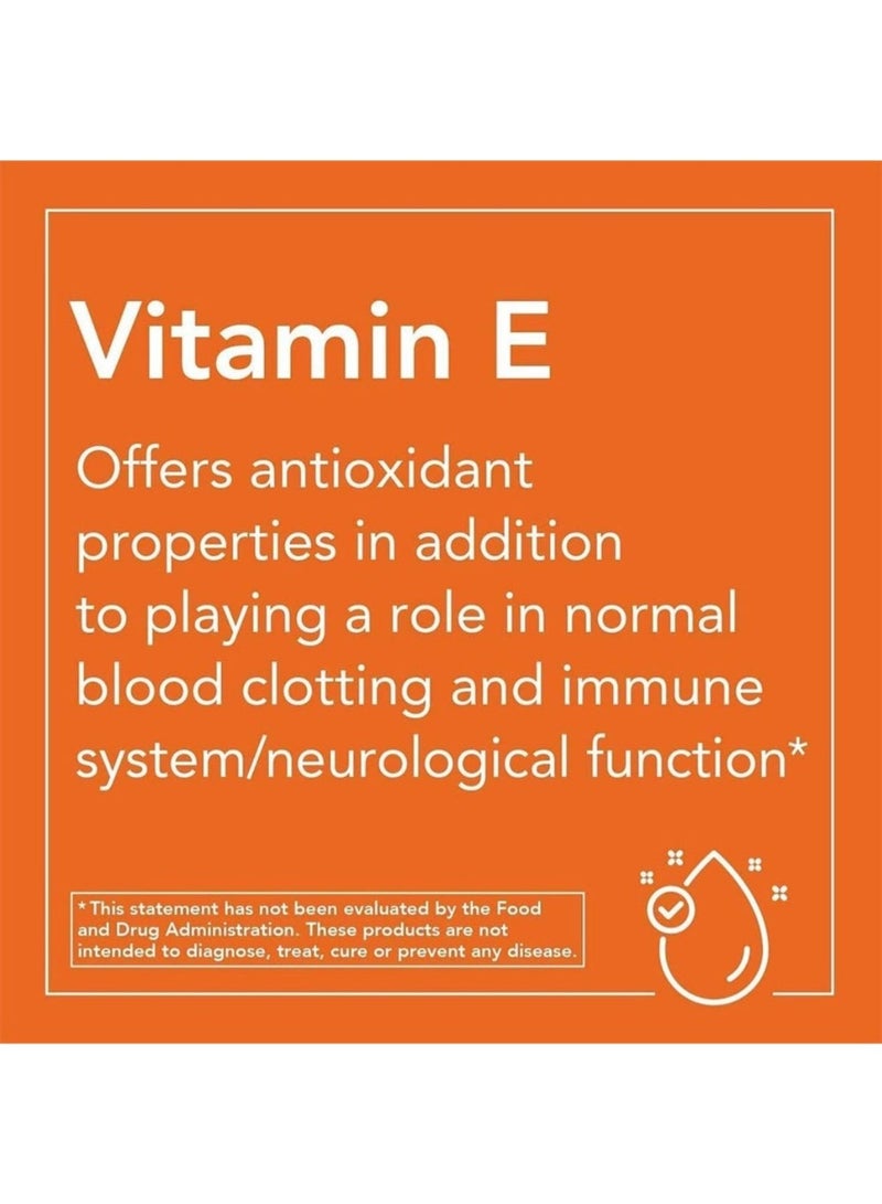 Now 400 IU Vitamin E Antioxidant Supplement with Selenium & Mixed Tocopherols, 30 softgels - Image 2