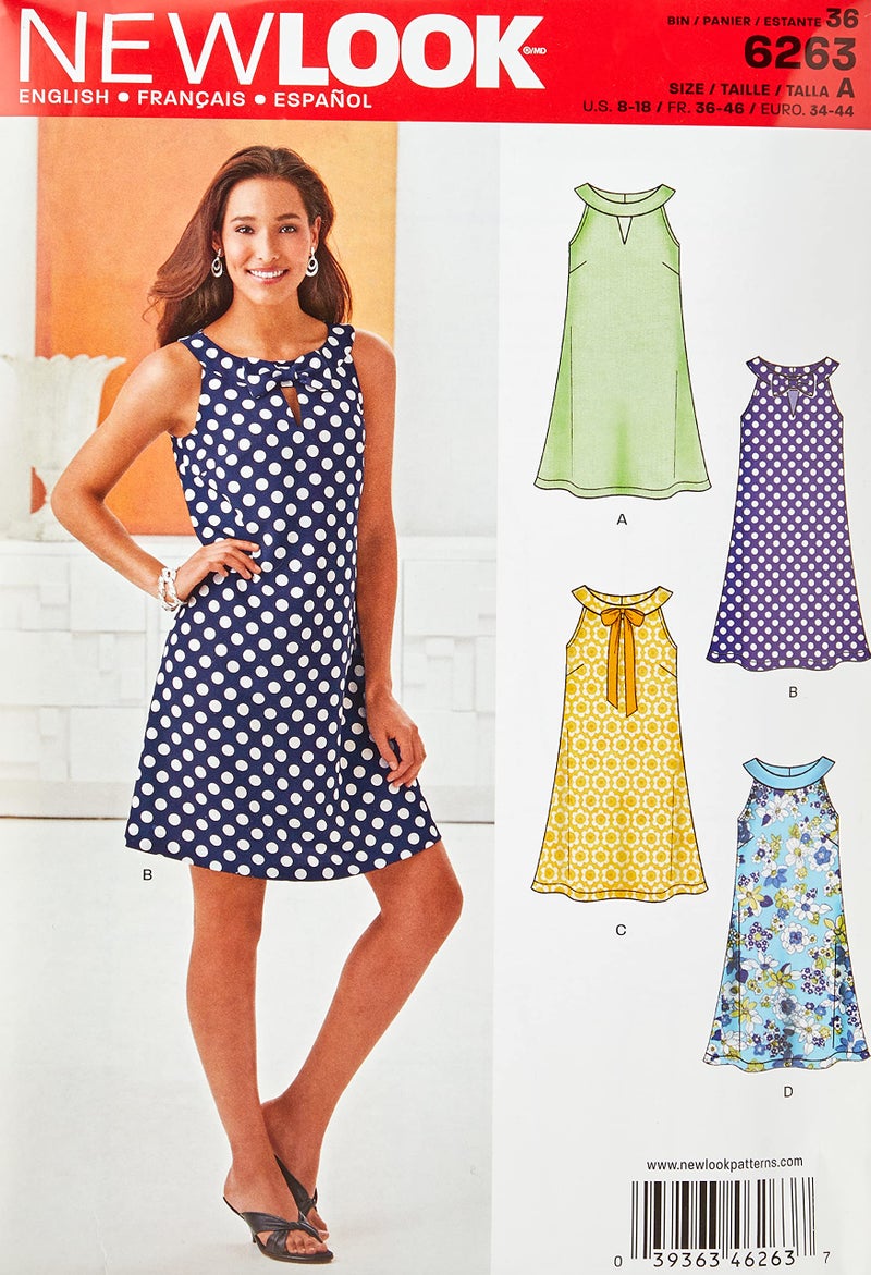 Simplicity Creative Patterns New Look Misses ALine Dress A 81012141618