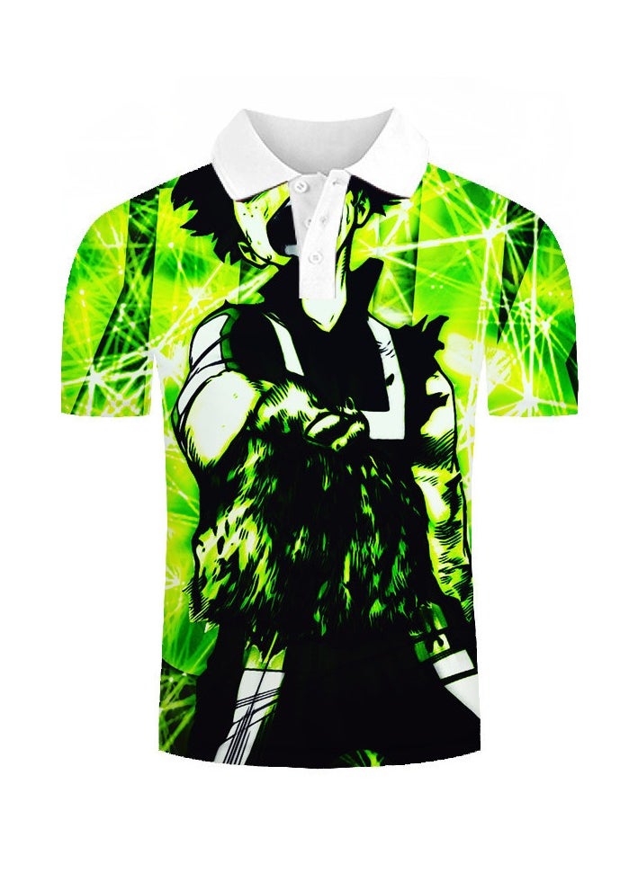 KUYING New One Piece Printed Casual Polo Shirt  - Image 1