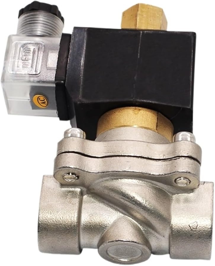 صمام كهربائي من الفولاذ المقاوم للصدأ، عادة مفتوح، مقاس 1/2 بوصة NPT، جهد 24 فولت تيار مستمر، صمام مياه كهربائي - Image 4