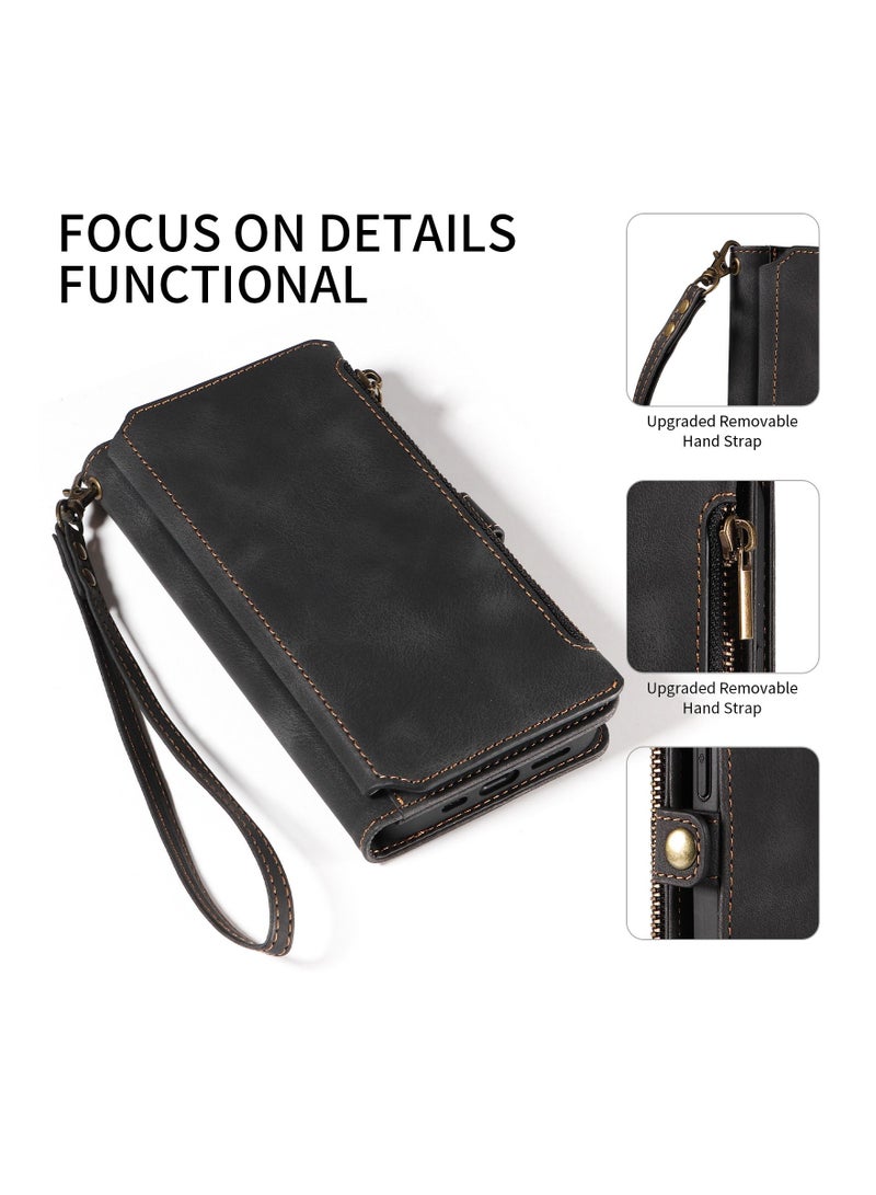 iPhone 15 Case with Card Holder and Wallet Case with Ring Holder Soft TPU Silicone Bumper Slim Shockproof Protective Case Cover - Image 5