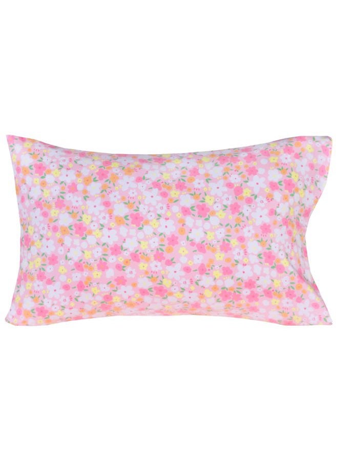 J-pinno Pink Floral Flower Cartoon 100% Cotton Twin 3 Pieces Sheet Set Decoration Kids Boys Girls Children Flat Sheet + Fitted Sheet + Pillowcase Bedding Set - Image 5